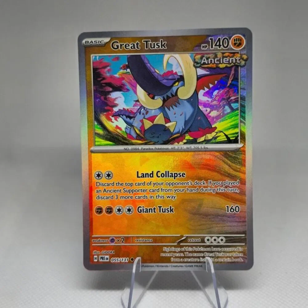 Great Tusk (Poke Ball) #55 PRE Prismatic Evolutions holo Pokemon